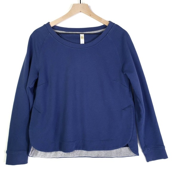 Lole Saya Sweatshirt Top L Navy Blue Long Sleeve - Picture 3 of 10